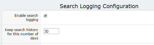 Enable Search Logging