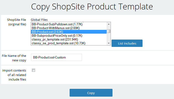 Copy Product Template