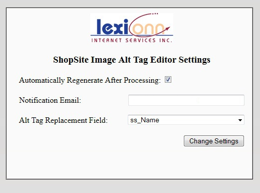 Image Alt Tag Module Screenshot