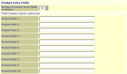 Extra Product Fields