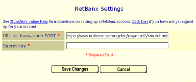 NetBanx Payment Method