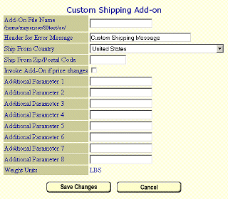 Custom Shipping API